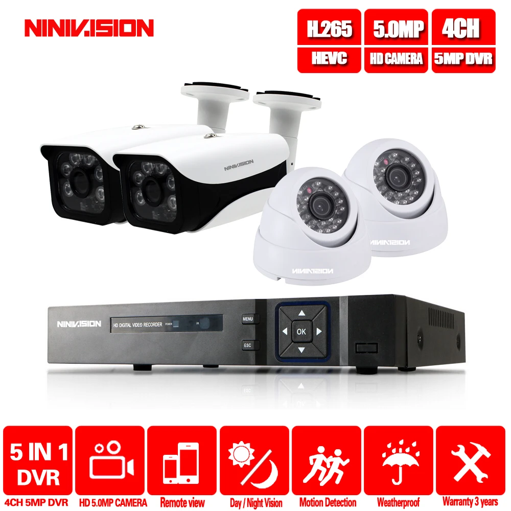 Hikvision DVR 4CH 720P HD Grabador de video digital Sistema de seguridad CCTV con acceso remoto y detecci/ón de movimiento para c/ámaras anal/ógicas AHD HD-TVI