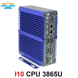 Высокое качество Мини безвентиляторный ПК компьютер Intel 3865U dual core 2 порта lan DDR4 mini pc Embedded sim-слот поддержка wi-Fi/3g/4 г