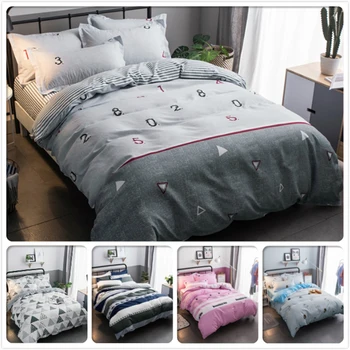 

2018 New Concise 3/4 pcs Bedding Set Child Soft Cotton Bed Linen Single Twin Queen King Size Duvet Cover 200x230 180x220 220x240