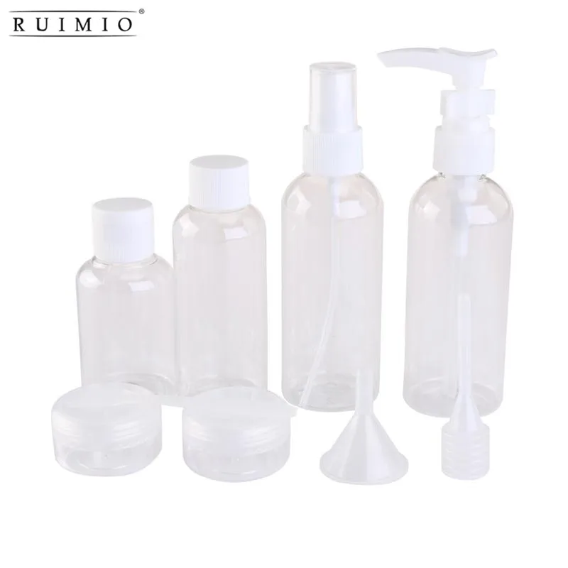 RUIMIO 9pcs Travel Bottle Set Air Travel Refillable Bottles Toiletries