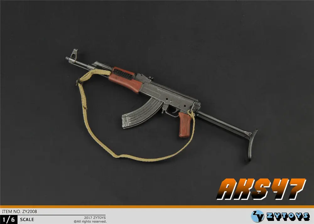 1:6 масштаб игрушки ZY2008 пластиковый пистолет Модель AKS47 игрушка 1/6 оружие Аксессуары W складной уход для 1" Экшн фигурки аксессуары