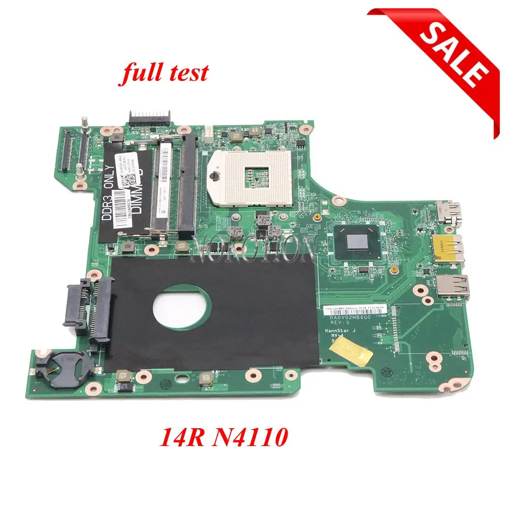 NOKOTION CN-0FH09V 0FH09V FH09V para Dell Inspiron 14R N4110 DA0V02MB6G0 placa madre portátil HM67 DDR3 HD GMA gráficos NOKOTION CN-0FH09V 0FH09V FH09V para Dell Inspiron 14R N4110 DA0V02MB6G0 placa madre portátil HM67 DDR3 HD GMA gráficos