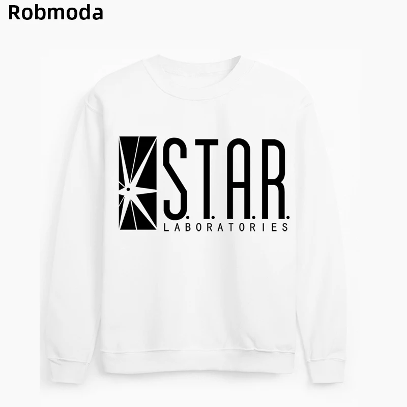 

Star Labs Sweatshirt Superman Series Hoodie Men Jumper The Flash Gotham City Comic Books Black Sweatshirts Fleece Streetwear XXL