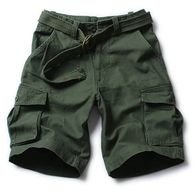 Модные Военные летние х/б мужские Шорты повседневные пляжные шорты мужские s(свободный пояс
