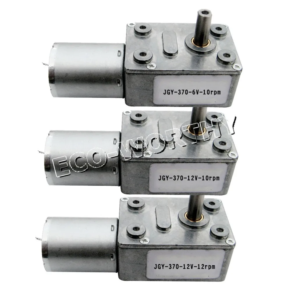 

6V Volt 100rpm Reversible High Torque Turbo Worm Geared Motor JGY370 for Window
