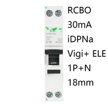 IDPNa Vigi+ DPNL Acti 9 RCBO 6A 32A 25A 20A 16A 10A 18 мм 230 В 30 мА автоматический выключатель защиты от утечки MCB