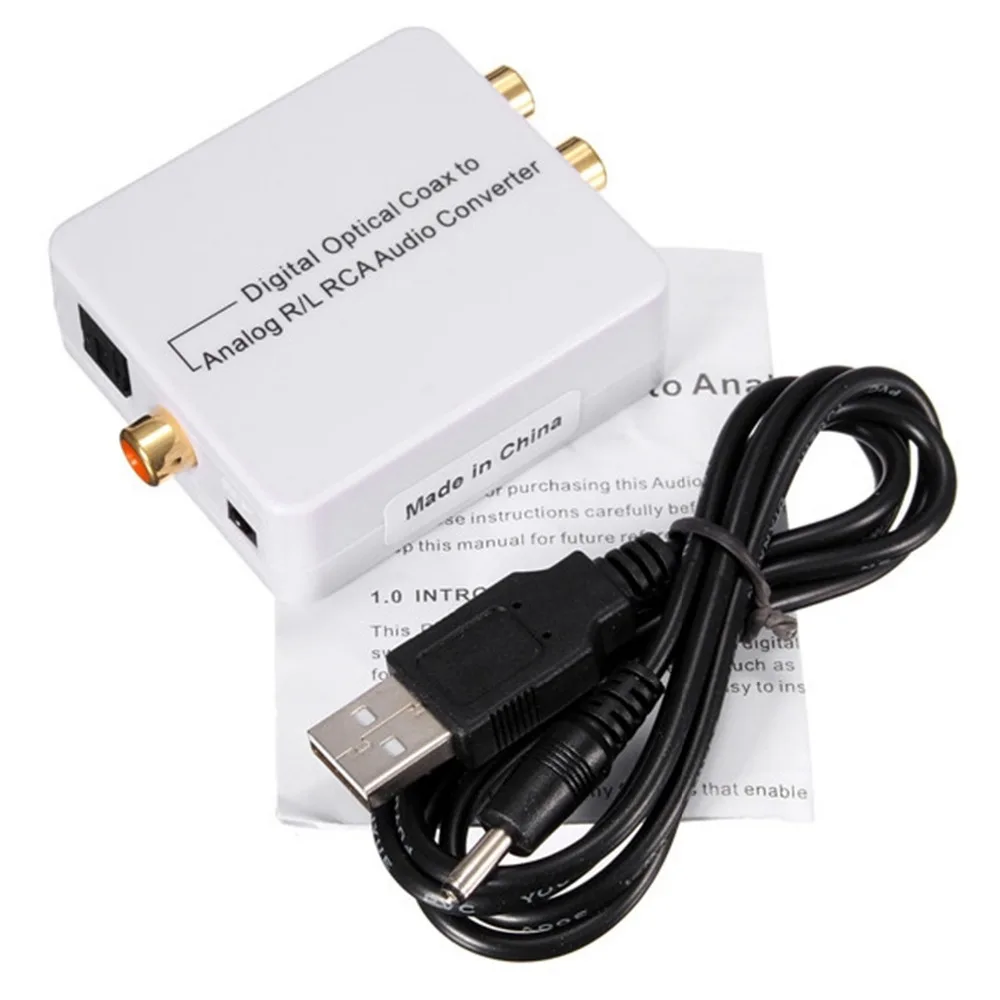 Digital to Analog Audio Converter Adapter HIFI optical Coaxial Toslink to Analog L/R RCA audio convertor+usb 5V DC Power Cable-in Audio & Video Cables from ...