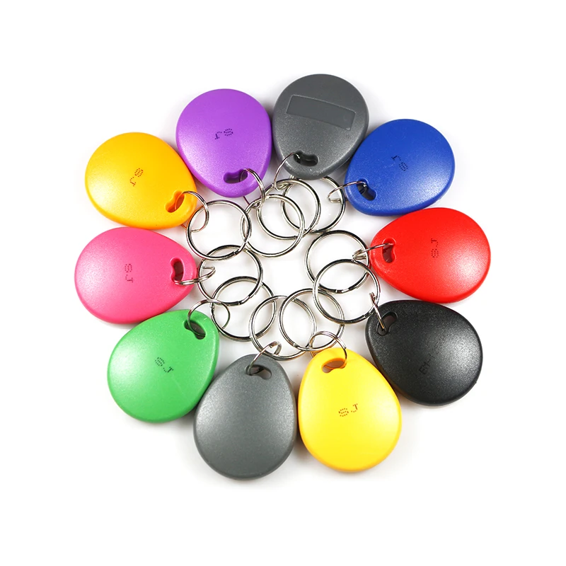 

100Pcs RFID Tag Key Fob Keyfobs Keychain Ring Token 125Khz ID Card Chip EM4100 gate door lock Access Control Attendance