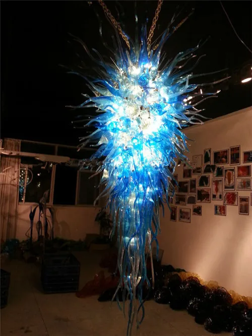 

Hotel Decor Blue Murano Glass Moroccan Chandeliers