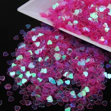 Элегантные Блестки для ногтей на День святого Валентина, 3D блестки, Персиковое сердце, дизайн ногтей, дизайнерские украшения, инструменты, наклейки для ногтей WY16