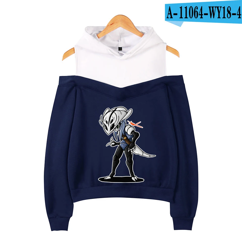 cute sweatshirts for girls Hollow Knight Off Shoulder Hoodies Women Fashion Long Sleeve Hooded Sweatshirts 2019 Hot Sleeve Casual Trendy Streetwear Clothes cute sweatshirts Hoodies & Sweatshirts