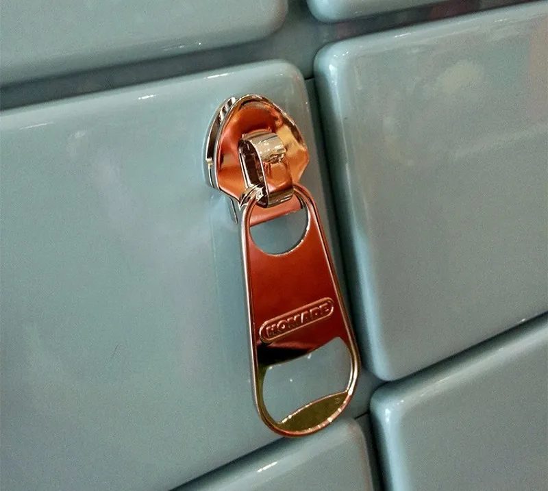 NEW Novelty Beer Bottle Opener Zipper Design Refrigerator Wine