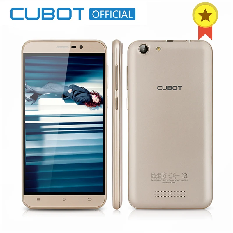 Cubot Note S 5.5inch 1280X720 Cellphone Android 6.0 2G RAM 16G ROM Smartphone 3G WCDMA 4150mAh Battery Mobile Phone