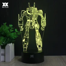 Трансформаторы украшения 3D ночник Optimus Prime Аватар настольная лампа светодиодный креативный крутой детский подарок HUI YUAN бренд