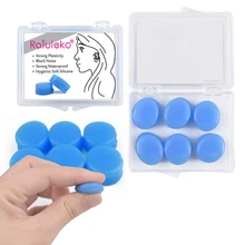 6Pcs Box Waterproof Earplugs Silicone Soft Earplugs for Swimming Travel Sleep Ear Plugs Swimming Earplugs Anti