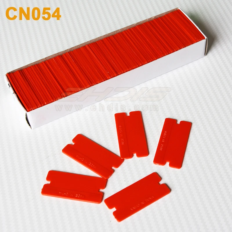 100PCS plastic razor scraper blade 1.5 inch plastic blade Double Edged