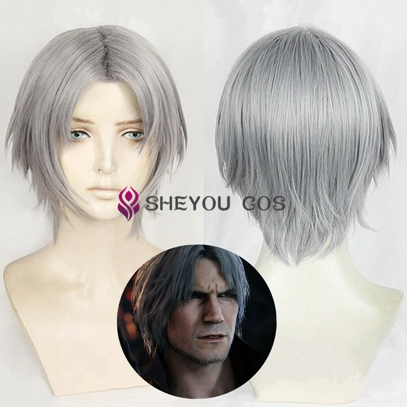 short silver hair wig
