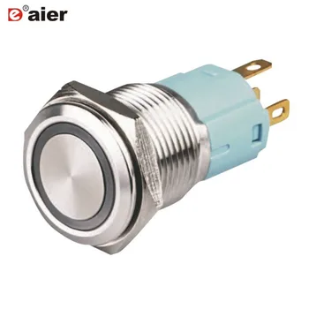 

40PCS LAS3-16F-11EL 16mm Latching Ring light Push Button Switch