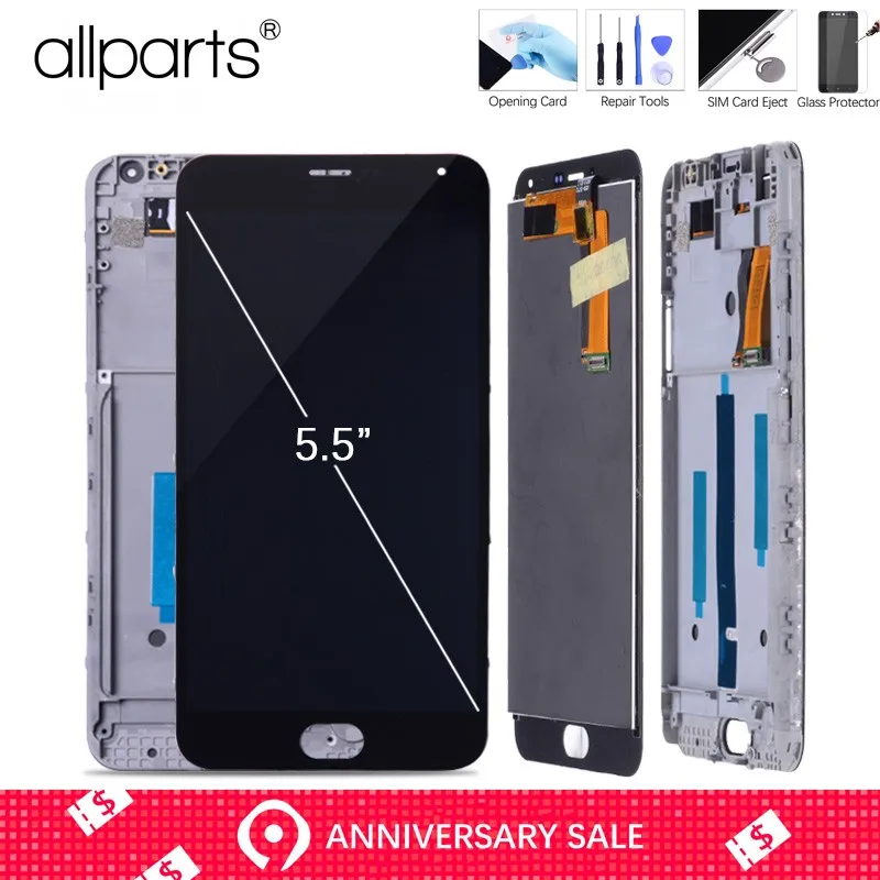 

Original 5.5'' LCD For MEIZU M2 Note Display Touch Screen Digitizer with Frame For MEIZU M2 Note Display Replacement
