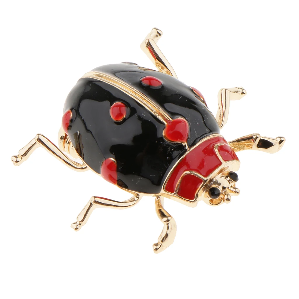 2pcs Enamel Ladybird Bug Insect Brooch Pin Womens Mens Costume Jewellery Lovely Accessories