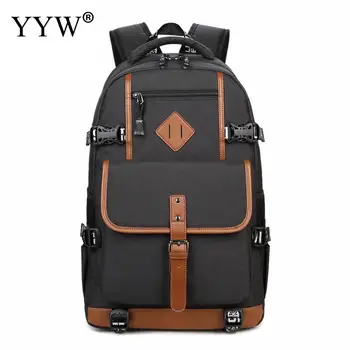 

YYW Men Anti Theft Backpack High Capacity Multiple Lattice Travel Casual Bags Student College Boy Laptop Bag
