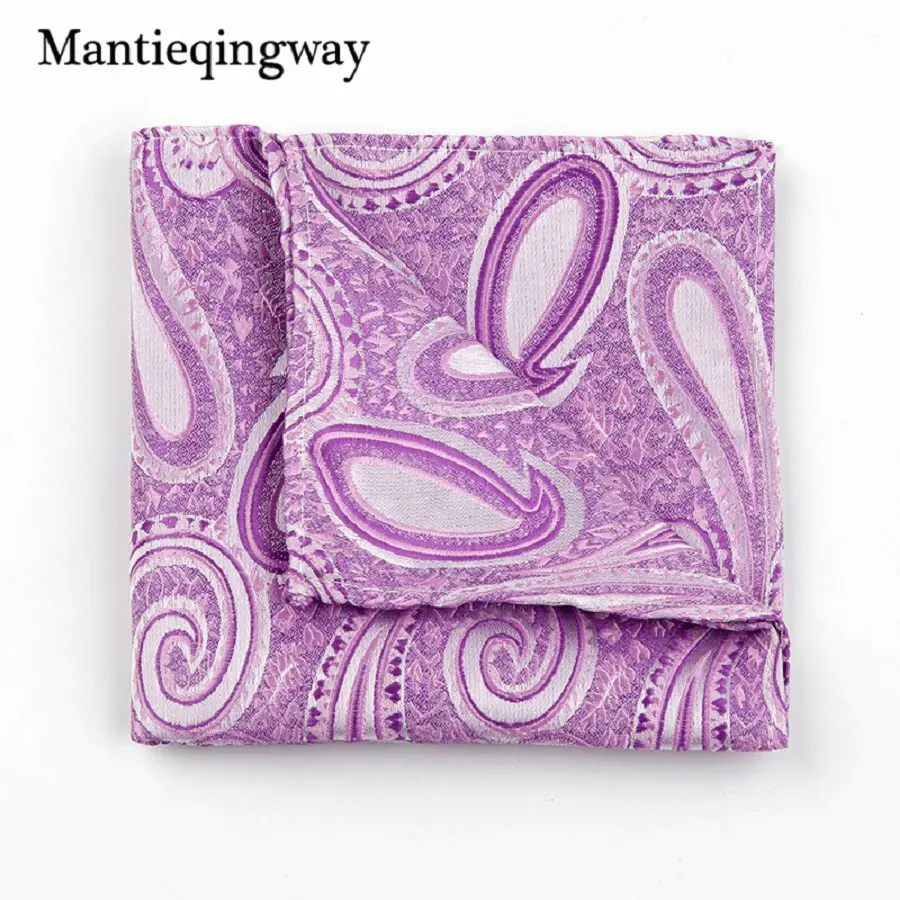 Mantieqingway Новые поступления Для мужчин S jacquard Повседневное Бизнес платок полиэстер платок с принтом Пейсли платок для Для мужчин подарок