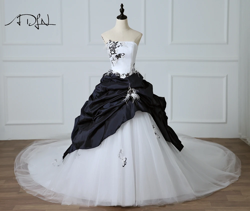 wedding gown navy blue