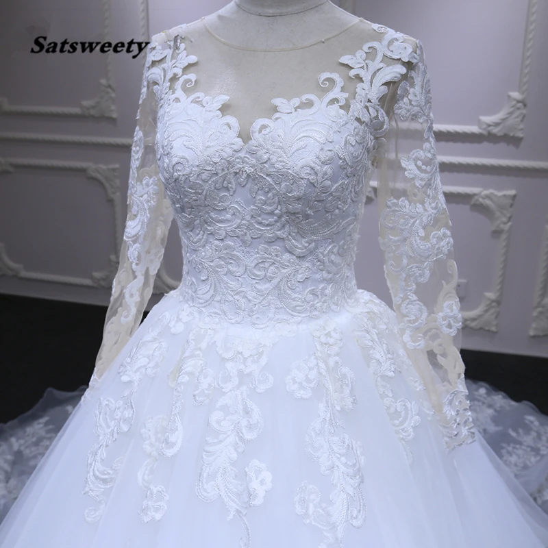 Angel-married-long-sleeve-wedding-dress-vestido-de-noiva-lace-Bridal-Dress-Gown-Custom-Made-white (4)