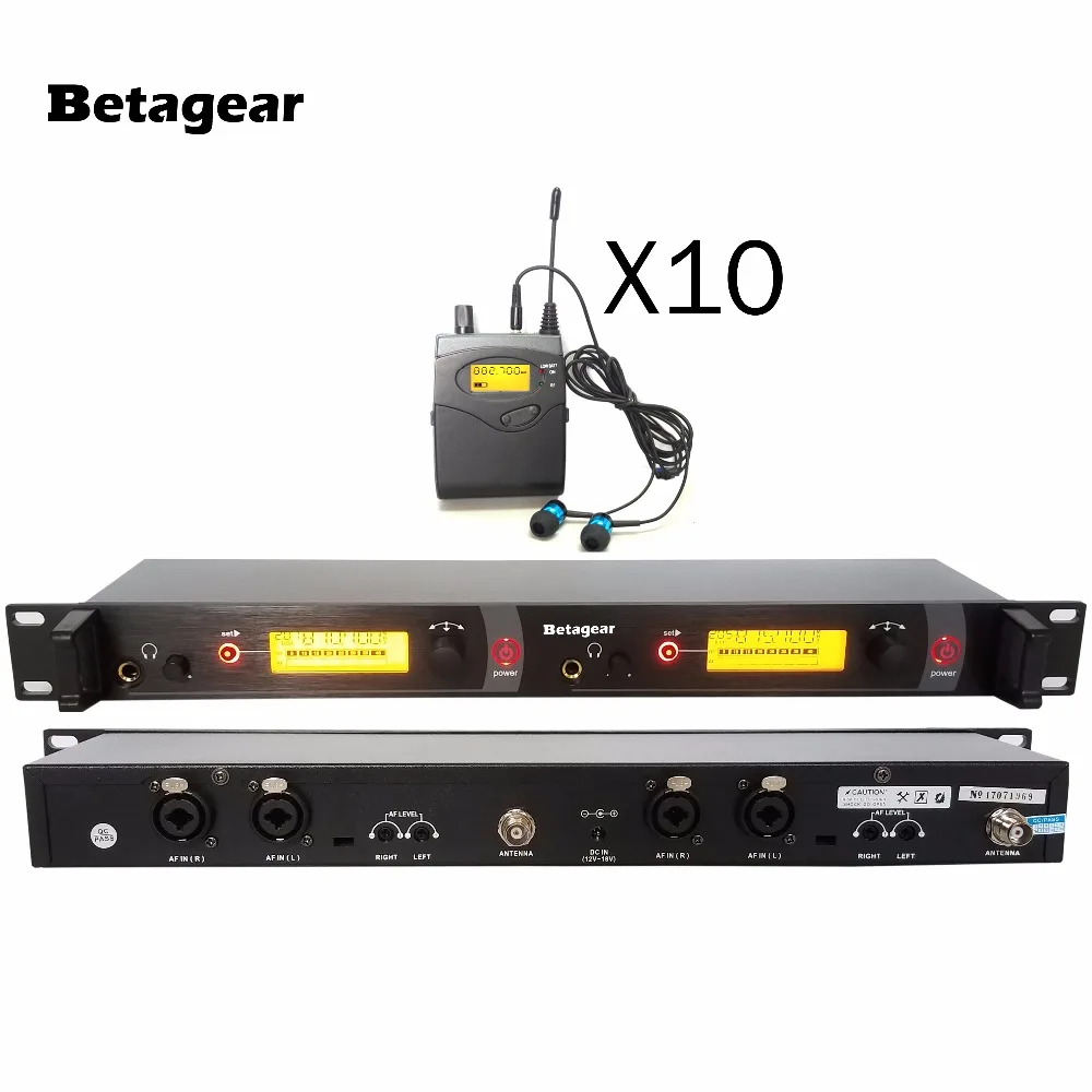 

Betagear 10 Receiver Professional In Ear Monitor System IEM Monitoring for stage Pro Audio equipment for church studio recording