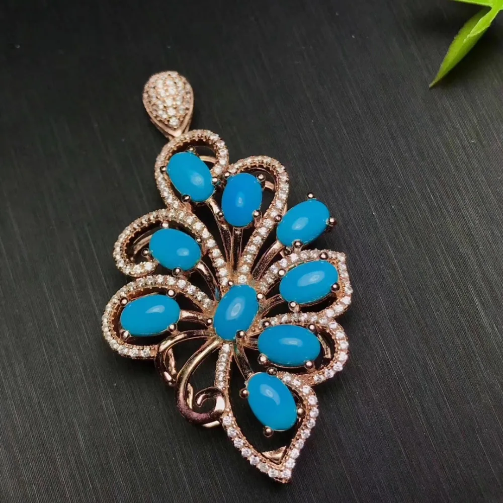 Extravagant joli papillon mouche naturel bleu turquoise pendentif naturel pierre gemme pendentif co
