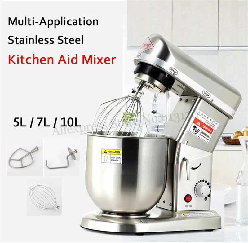 Stand Food Mixer Commercial Egg Beater Dough Kneading Mixer Stainless