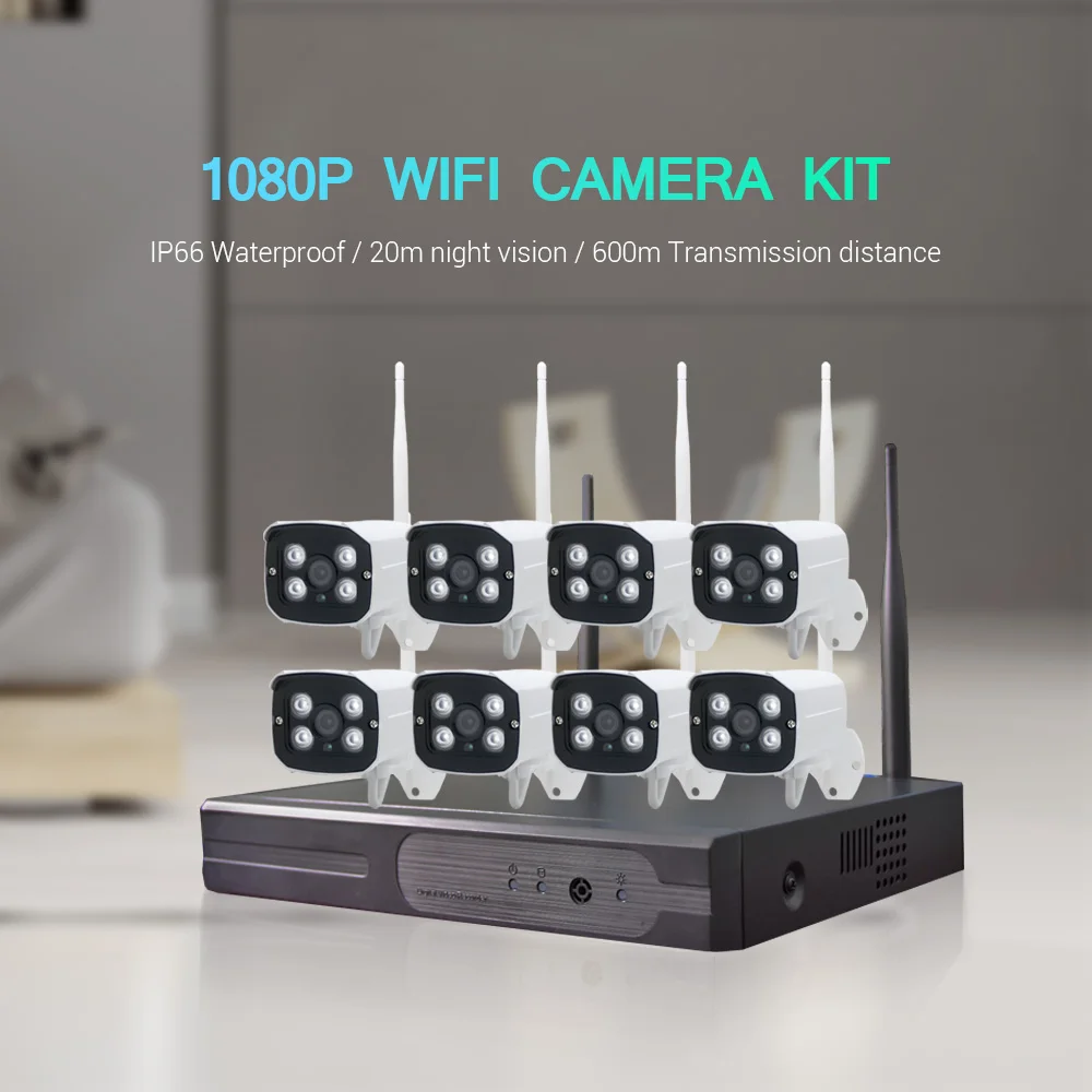 4 camera wireless cctv system 