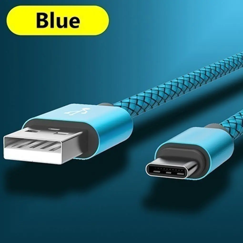 

New Multi-color 1m/2m/3 meter Quick Charge USB Type C Cable Mobile Phone Fast Charging Wire Line 2.4A USB C Data Cord