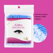 Горячие 100 шт одноразовые наращивания Ресниц Микро Кисти глаза макияж Чистящая палочка Мини щетки горячей МДФ