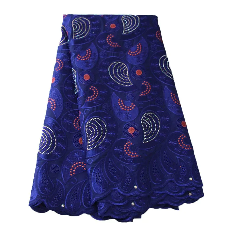 Royal blue lace fabric