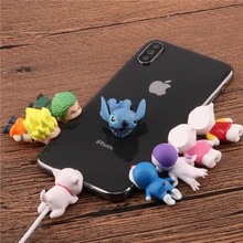 Мультяшная защита для кабеля "укус" животное кукла Кабельный органайзер winder Cute chompers держатель провода для iPhone 5 6s 7 8 plus x Кабель(China)