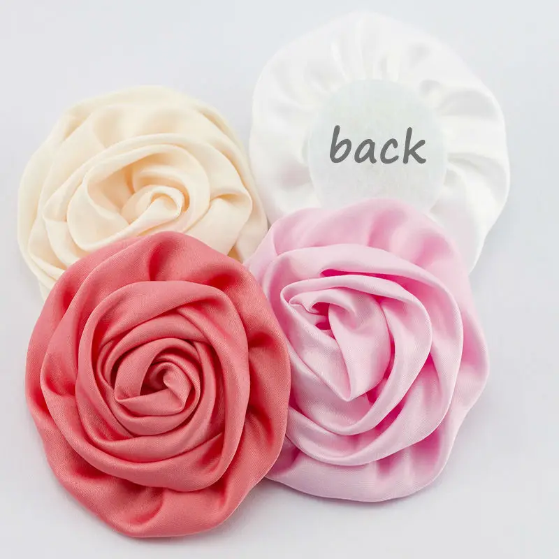 20pcs/Lot 3'' Soft Fabric Rose Flower Flatback Baby Girl Handmade Hair Accessory DIY Craft Garment Band Accessories | Дом и сад