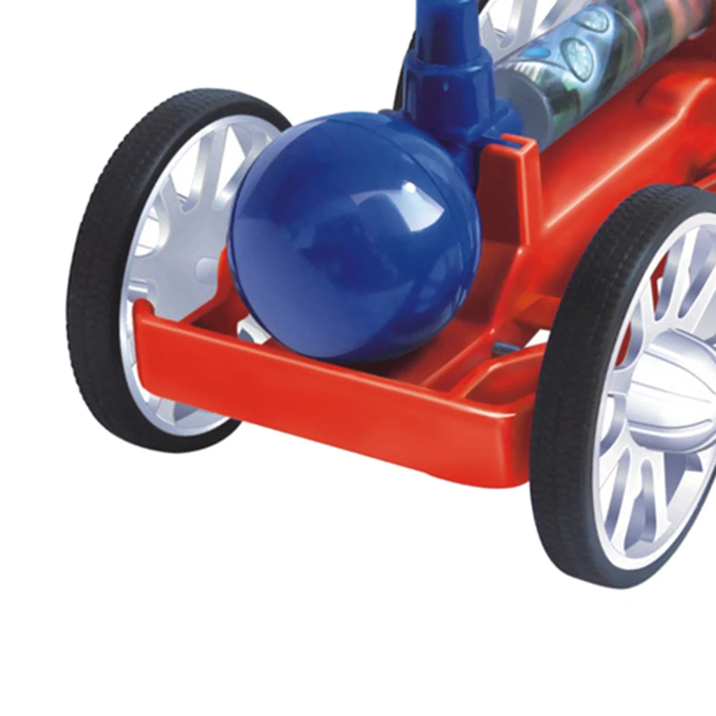DIY Air Powered Car Vehicle w/ Simple Air Compressor Science Experiment Kit Physics Puzzle Assembly Toys Kid Student Educational