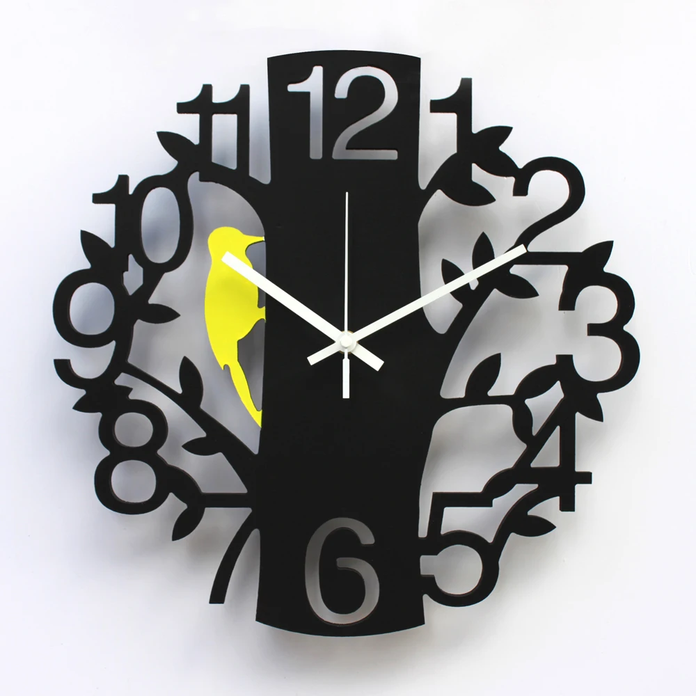 Art wall clock quieten fashion font b watches b font and clocks 14 digital pocket font