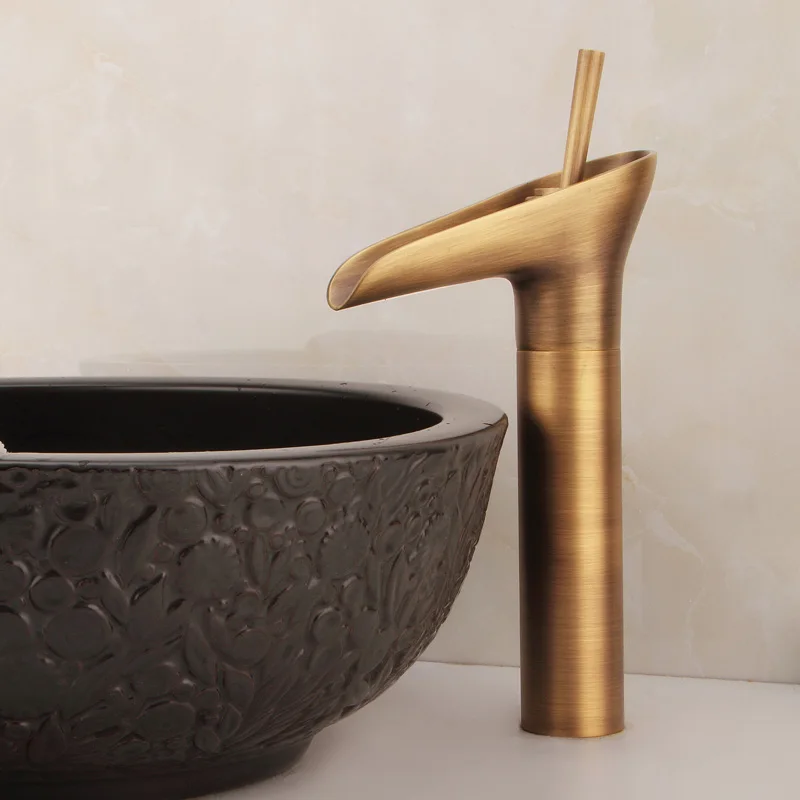 

Fashion vintage art basin antique retro bronze finishing sink faucet bronze ONLY for our basins