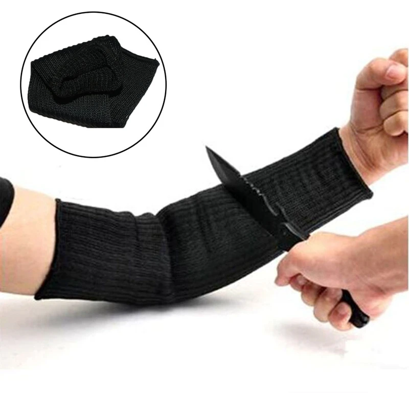 

1 Pair Anti-Cutting Steel Wire Arm Sleeve Guard Bracer Anti Abrasion Armband Protector Cut Proof Garden Lab Work Protection Tool