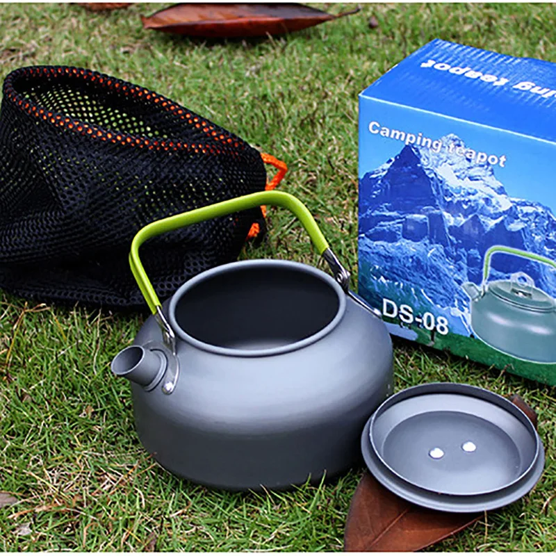 

Camping teapot BBQ teapot on fire fireproof 0.8L Ultra-light Camping Water Kettle Teapot Pot Aluminum