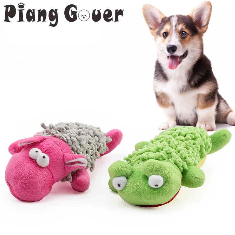 

Cartoon Frog Dogs Toys Clean Tooth Chew Pet Dog Mop Squeak Toys