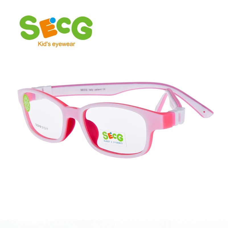 

SECG Soft Flexible Comfortable Kid Optical Glasses Frame Photochromic Anti Blue Ray Polarized Tint Gradient Prescription Glasses