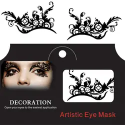 Luckfine Хэллоуин глаз Подводка-стикер Lace Fretwork Papercut уход за кожей лица татуировки Временные маска для глаз, инструменты для макияжа, для костюм