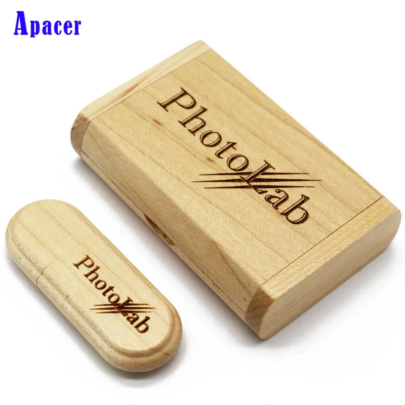 

Apacer custom LOGO Wooden Usb+box 8GB 16GB usb flash drive 64GB pendrive USB2.0