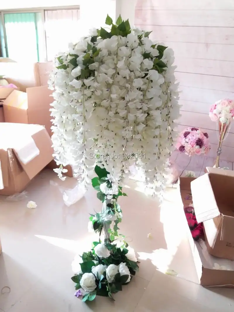 SPR 95 см цветок глицинии лоза из ротанга свадебная АРКА квадратные искусственные