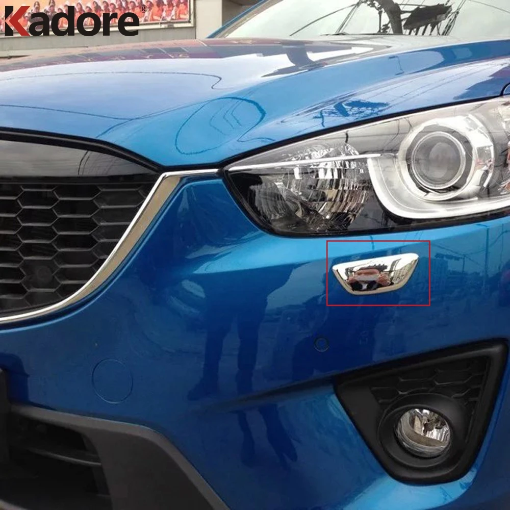

For Mazda CX-5 CX5 2012-2014 2015 2016 ABS Chrome Car Front Head Light Clean Wash Dash Frame Cover Trim Exterior Accessories