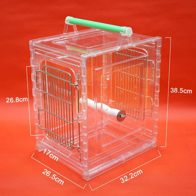  CAITEC Parrot Bird Carrier Portable Cage Tough Durable Bite Resistant Suitable for Small Size Parro
