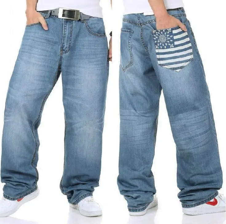 Men loose Jeans HIP HOP Skateboard Pants Men s Jeans Fashion Men Jeans trousers Size 30